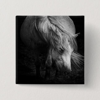 Fine Art Pony Head and Mane button / badge
