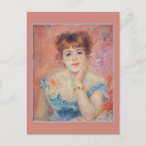 Fine Art Portrait Actress Jeanne Samary Renoir Postcard