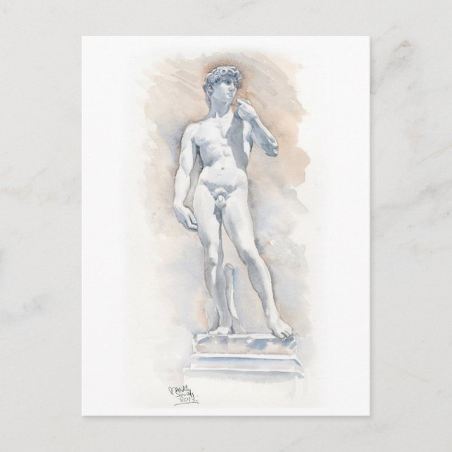 Fine Art Postcard- David sculpture by Michelangelo Postcard (Front)