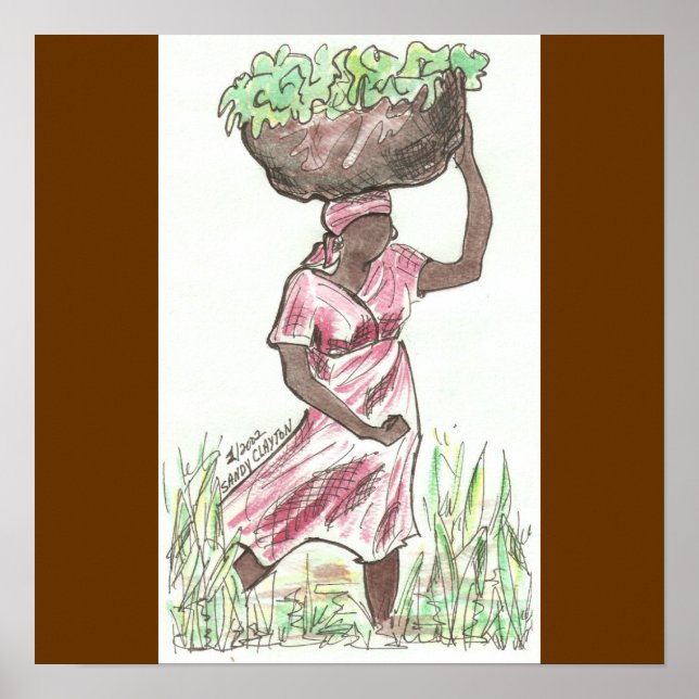 Fine Art Print on canvas/Haitian Woman (Front)