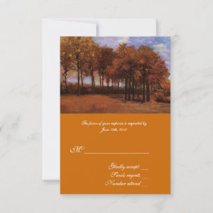 Fine art RSVP cards for fall weddings.