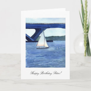 Fine Art Sailboat customizable Greeting Card