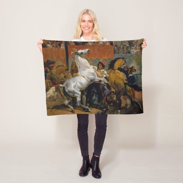 Fine Art Start of Race of Riderless Horses Fleece Blanket (In Situ)