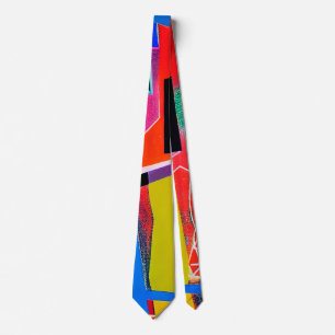 Fine Art Stylish Bold Abstract Modern Art Neck Tie