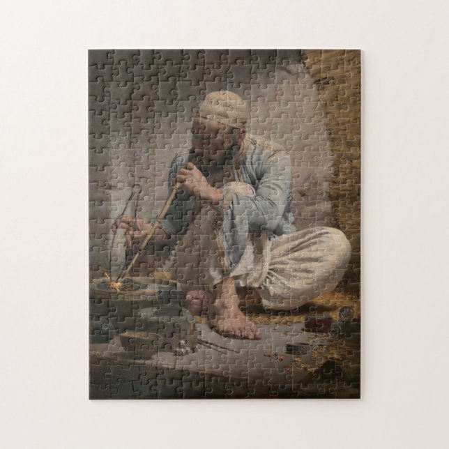 Fine Art -The Arab Jeweler Charles Sprague Pearce Jigsaw Puzzle (Vertical)