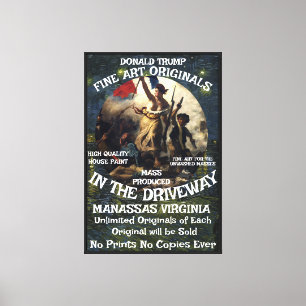 Fine Art Trump Driveway House Paint Originals  Canvas Print