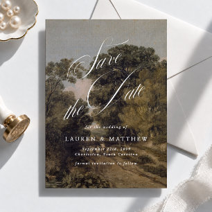 Fine Art Vintage Oak Landscape Save the Date