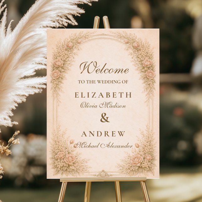 Fine Art Vintage Wildflower Wedding Foam Board (Creator Uploaded)
