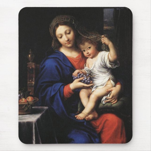 Fine Art Virgin Mary and Jesus Mouse Pad (Front)