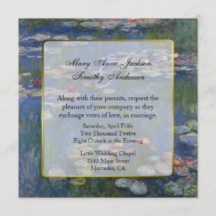Fine Art Water Lilies Wedding Invitation