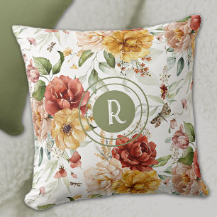 Fine Art Watercolor 1600s Dutch Florals 16x16 Throw Pillow