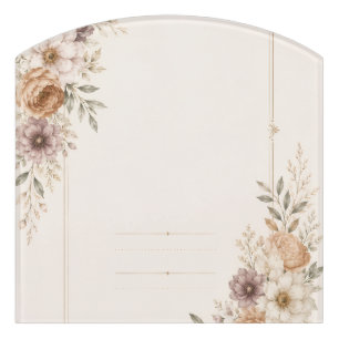 Fine Art Wedding Invitation with Romantic Painted Door Sign