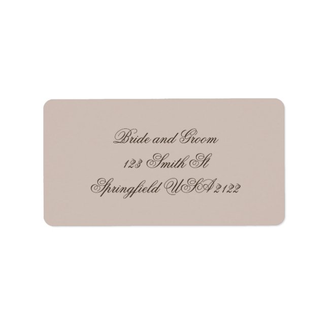 Fine Art Wedding Return Address Labels, Blush Label (Front)