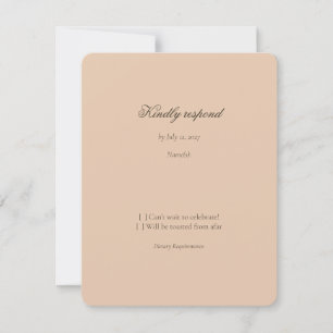 Fine Art Wedding RSVP Card