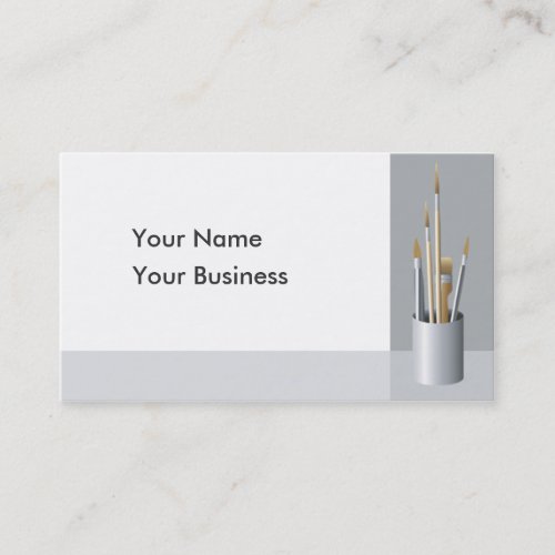 Fine Artist  Paint Brushes Business card