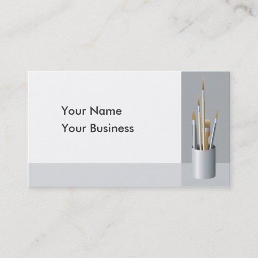 Customizable Fine Artist Paint Brushes Business card