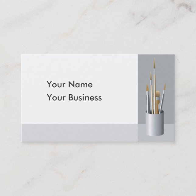 Fine Artist  Paint Brushes Business card (Front)