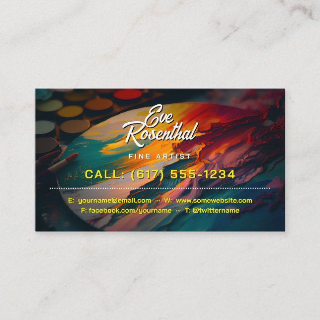 Fine Artist | Professional Business Card (Front)