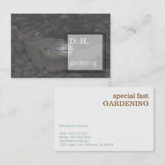 Fine Artistic Photography Gardening  Business Card