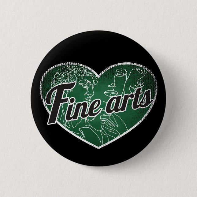 Fine Arts Retro Heart Blackboard Love Button (Front)