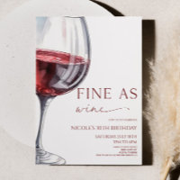 Fine As Wine Elegant Red Wine Birthday Party
