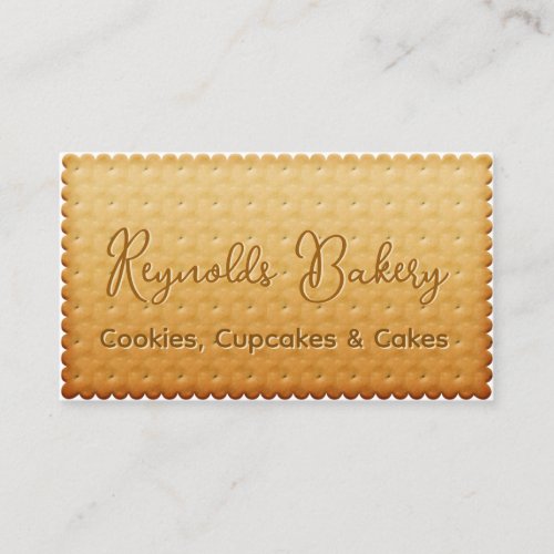 Fine Biscuit Bakery Delicious Cookie Business Card