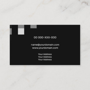 Fine Black Contemporary Transparency Business Card