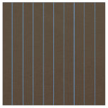 Fine Blue on Chocolate Stripe Fabric