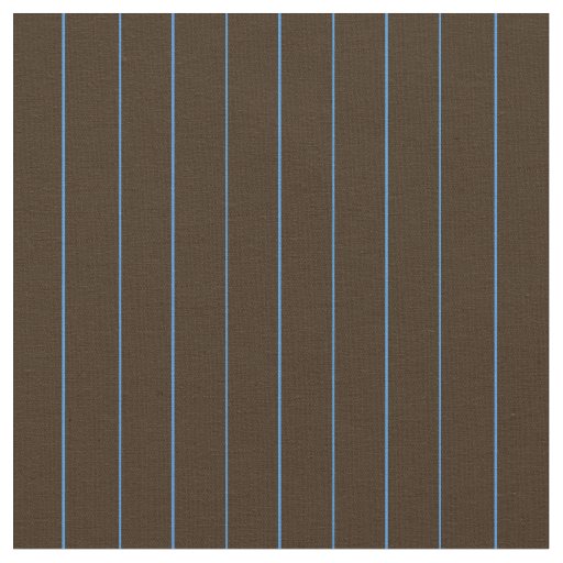 Fine Blue on Chocolate Stripe Fabric