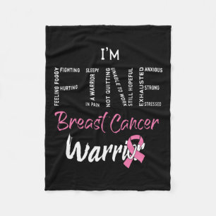 Fine Breast Cancer Warrior Pink Ribbon Breast Canc Fleece Blanket