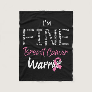 Fine Breast Cancer Warrior Pink Ribbon Breast Canc Fleece Blanket