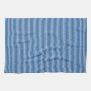 Fine chevron zigzag pattern two tones of blue towel
