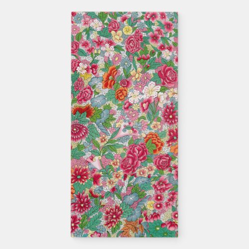 Fine Chinese flowers famille rose millefleurs Magnetic Notepad