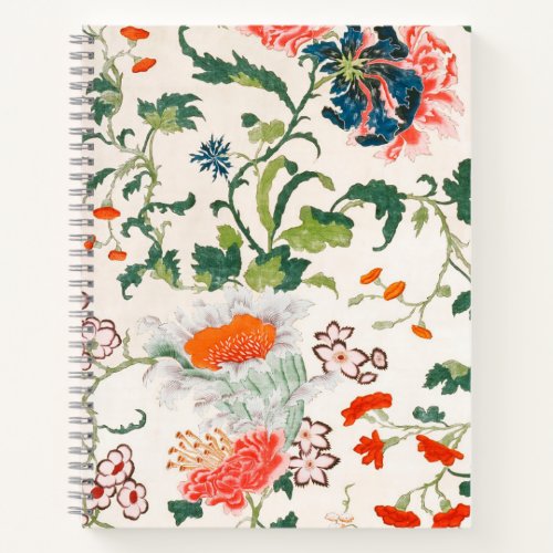 Fine Chinese silk flower design mid 18th century Notebook