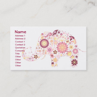 Fine Cool Cute Girly Retro Floral Fashion Business Card