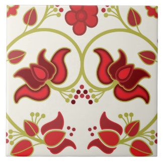 Fine Cool Cute Girly Retro Floral Fashion Ceramic Tile