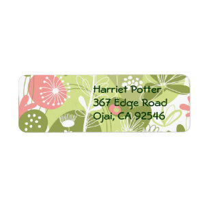 Fine Cool Cute Girly Retro Floral Fashion Label