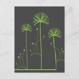 Fine Cool Cute Girly Retro Floral Fashion Postcard