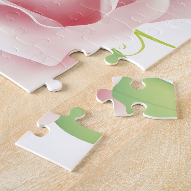 Fine Cool Flowers Cute Girly Retro Floral Jigsaw Puzzle (Side)