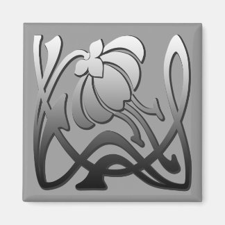 Fine Cool Flowers Cute Girly Retro Floral Magnet