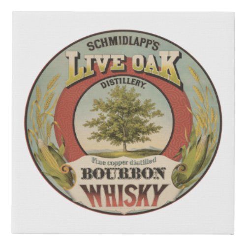 Fine Copper Distilled Bourbon Whisky Faux Canvas Print