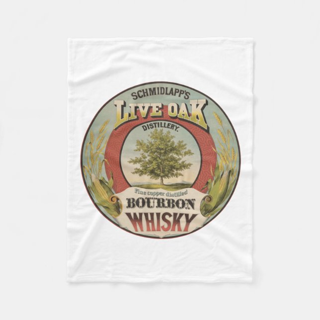 Fine Copper Distilled Bourbon Whisky. Fleece Blanket (Front)