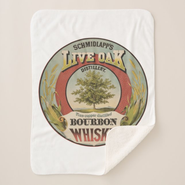 Fine Copper Distilled Bourbon Whisky. Sherpa Blanket (Front)