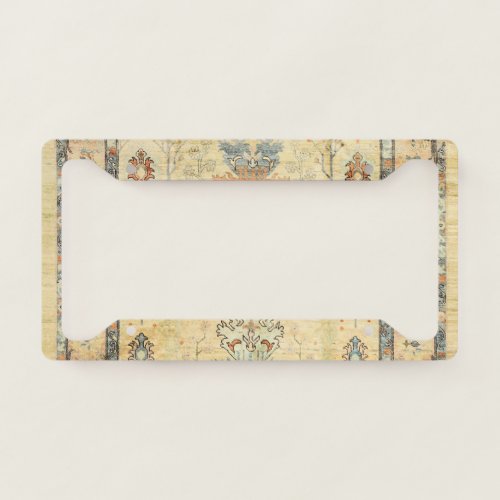 Fine Crafted Yellow Dusty Blues Greys  License Plate Frame