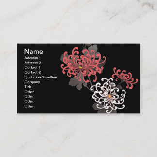 Fine Cute Cool Girly Retro Floral Fashion Business Card