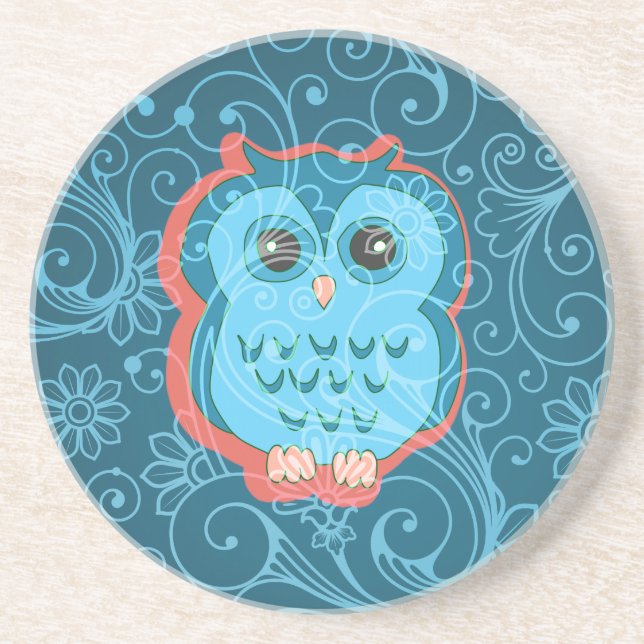 Fine Cute Cool Girly Retro Floral Fashion Drink Coaster (Front)