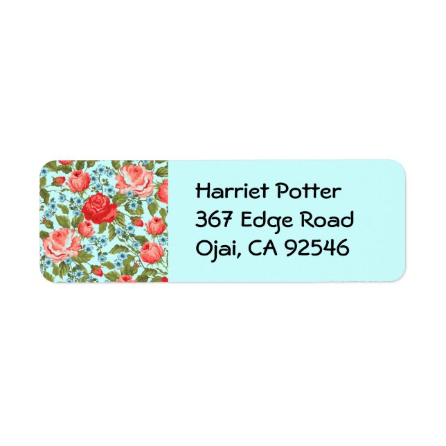 Fine Cute Cool Girly Retro Floral Fashion Label (Front)