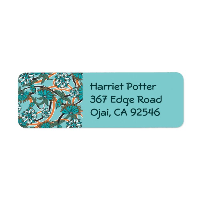 Fine Cute Cool Girly Retro Floral Fashion Label (Front)