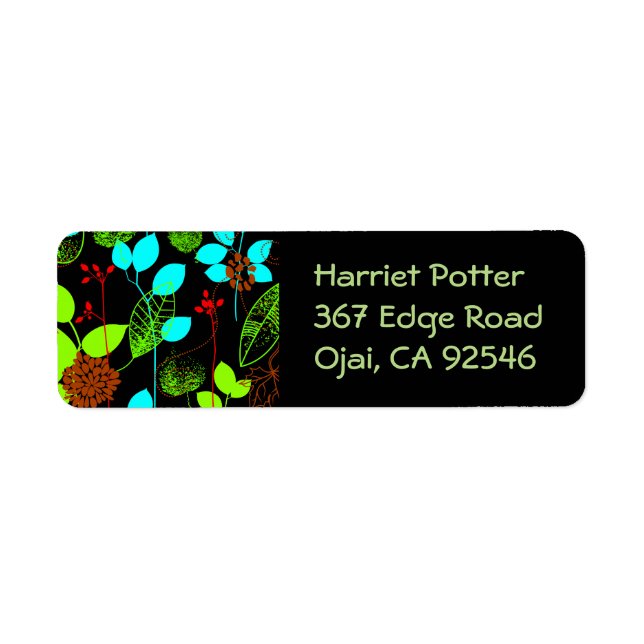 Fine Cute Cool Girly Retro Floral Fashion Label (Front)