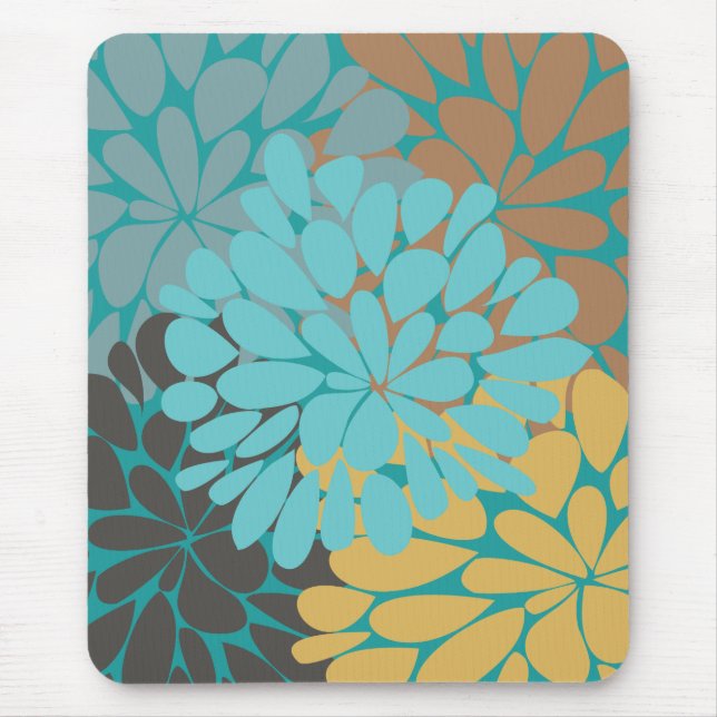 Fine Cute Cool Girly Retro Floral Fashion Mouse Pad (Front)